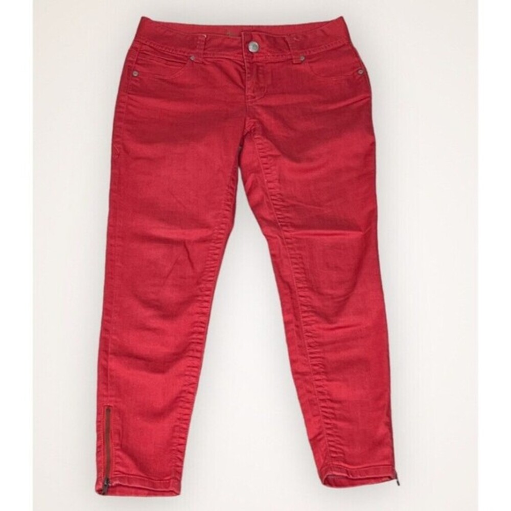 American Rag Cie Women 5R Low Rise Premium Straight Stretch Denim Salmon Pink